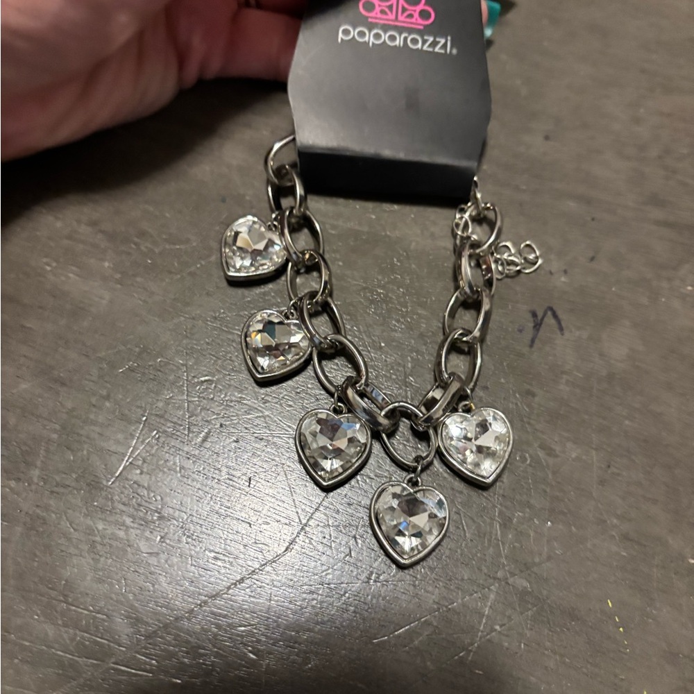 Paparazzi Silver Heart Charm Necklace